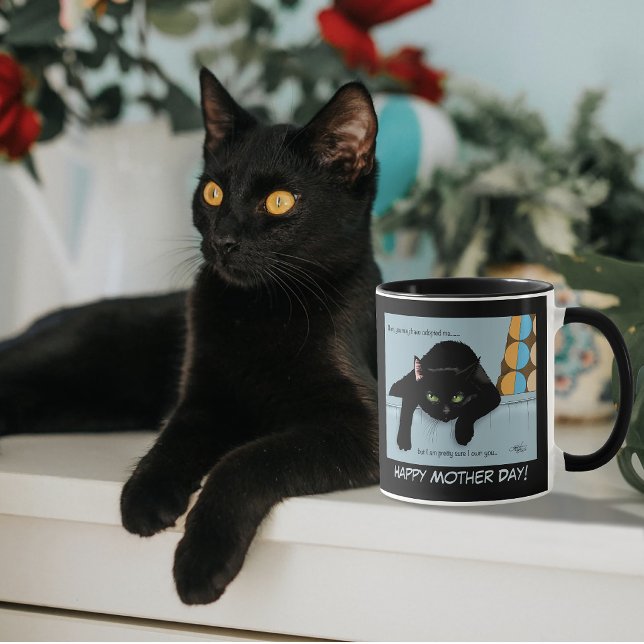 Muttertag der Schwarzen Katze Tasse (Von Creator hochgeladen)
