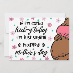 Muttertag der Sonne vom Baby-Bump für Mama sein Feiertagskarte