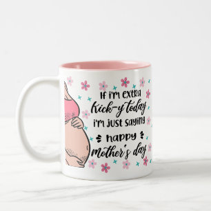 Muttertag der Sonne vom Baby-Bump für Mama sein Zweifarbige Tasse