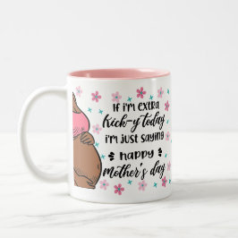 Muttertag der Sonne vom Baby-Bump für Mama sein Zweifarbige Tasse
