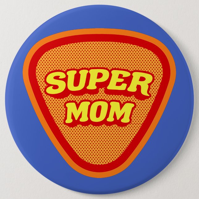 Muttertag der Super-Mama Button (Vorderseite)