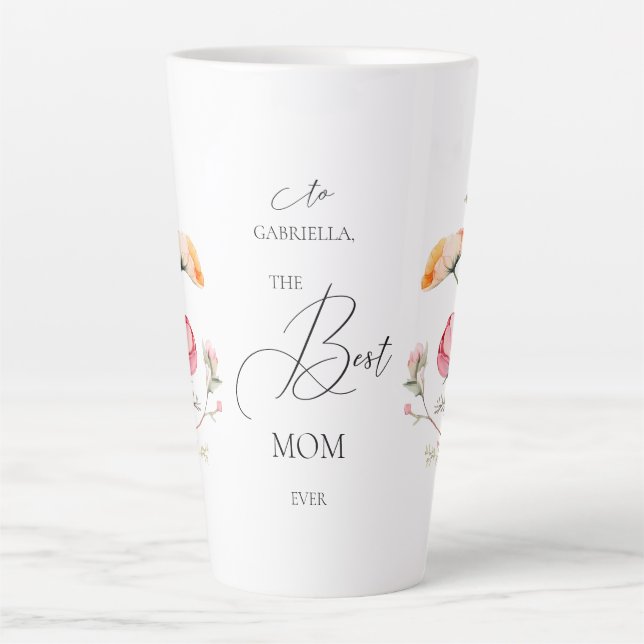 Muttertag der Wasserfarbe Wildblume Milchtasse (Vorderseite)