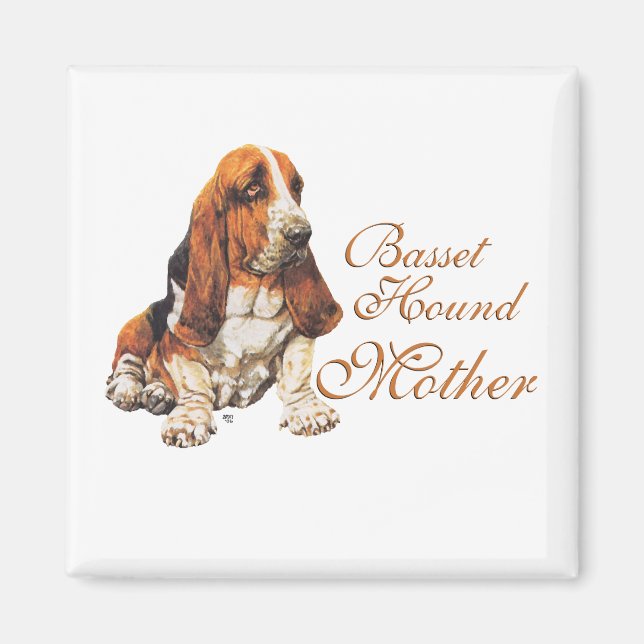 Muttertag des Basset Hound Magnet (Vorne)