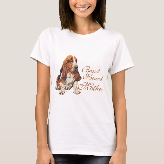 Muttertag des Basset Hound T-Shirt (Vorderseite)