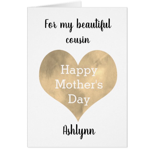 Muttertag des personalisierten Cousins (Vorne)