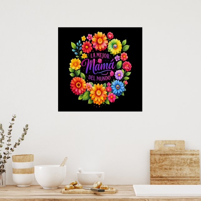 Muttertag Die beste Mama der Welt Poster (Küche)