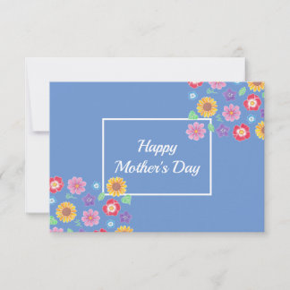 Muttertag einfache florale Flachkarte