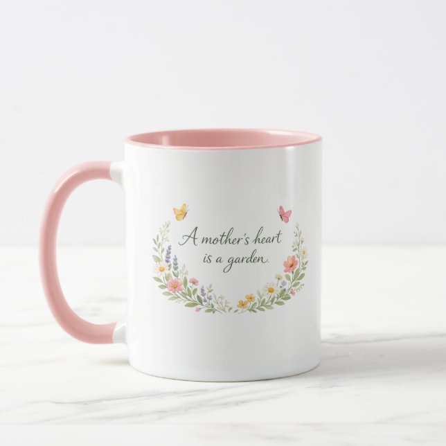 Muttertag Elegante Blume Tasse (Links)