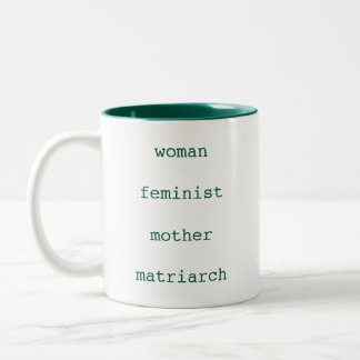 Muttertag Feministisch Dunkelgrün Schreibmaschinen Zweifarbige Tasse