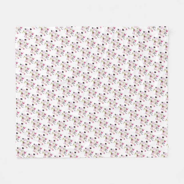 Muttertag Fleecedecke (Vorderseite (Horizontal))
