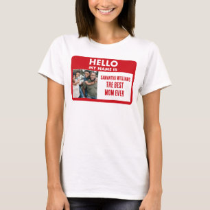 Muttertag   Foto Name Tag Beste Mama je T-Shirt