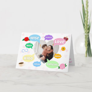 Muttertag Foto-Wortwolken Beste Mama Mutter Karte