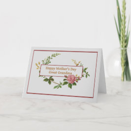 Muttertag für Großmutter, Vintage Rose Karte