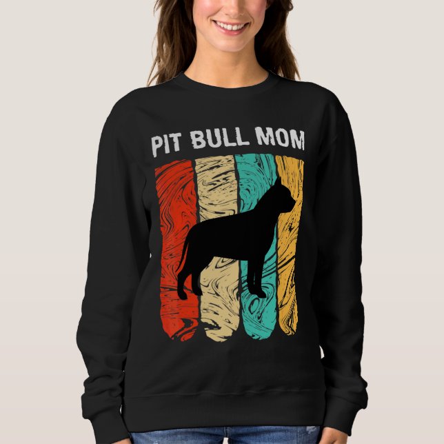 Muttertag für Hunde Mutter Pit Bull Mama Sweatshirt (Vorderseite)