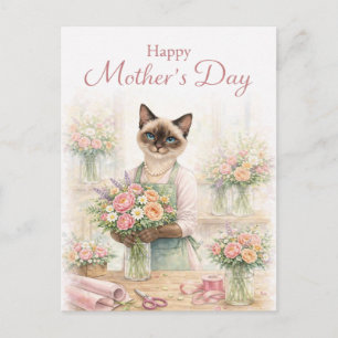Muttertag für Katzenliebhaber  Postkarte
