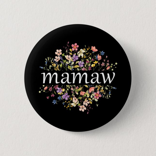 Muttertag für Mama Wildblume Blumenfrauen#39; #3 Button (Vorderseite)