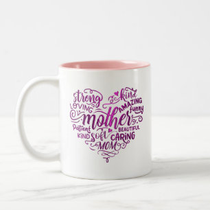 Muttertag für Mutter, Mama, Mutti Zweifarbige Tasse