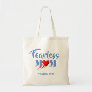MUTTERTAG Furchtlose Mama Herz blau Tragetasche