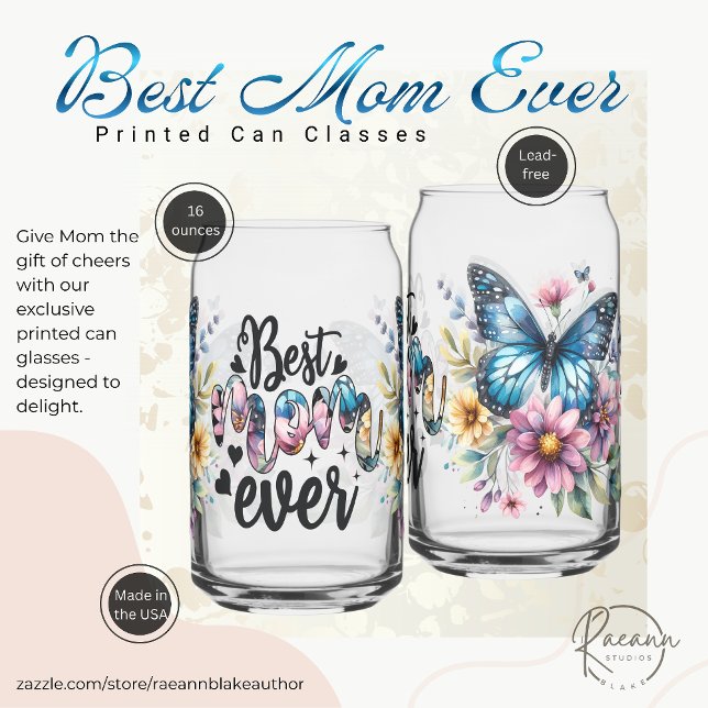 Muttertag gedruckte Can-Brille Dosenglas (Von Creator hochgeladen)