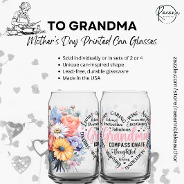 Muttertag gedruckte Can-Brille Dosenglas