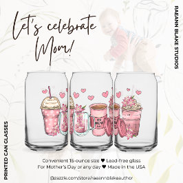 Muttertag gedruckte Can-Brille Dosenglas