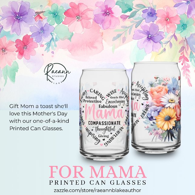 Muttertag gedruckte Can-Brille Dosenglas (Von Creator hochgeladen)