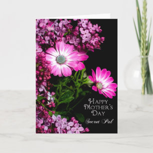 Muttertag - Geheime Pal - Fuchsia-Blume Karte