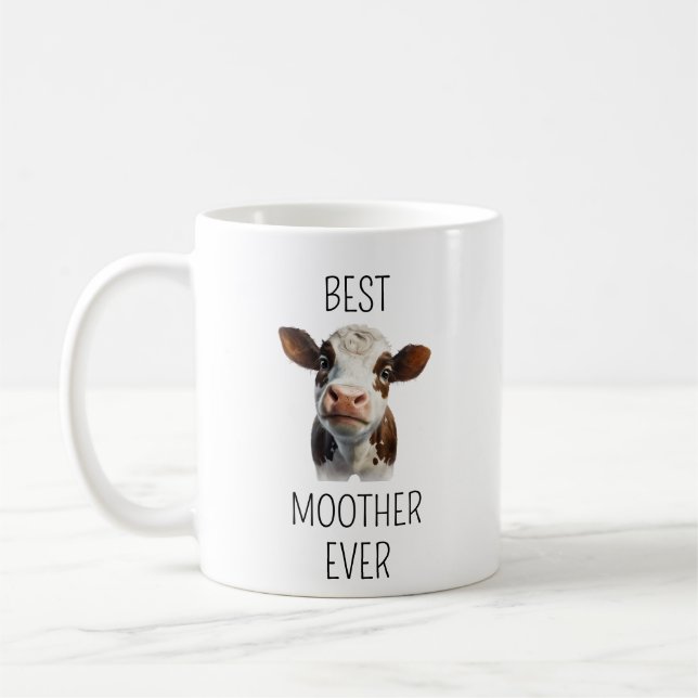Muttertag Geschenk Mama Kuh Lover Kaffeetasse (Links)