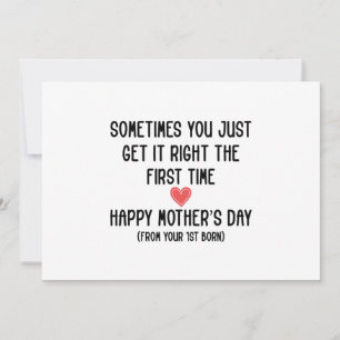 Muttertag Geschenk vom erstgeborenen Geschenk für  Einladung