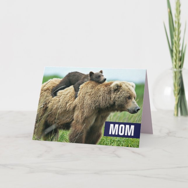 MUTTERTAG GREIFENDE BAR- UND BABYKARTEN KARTE (Vorderseite)