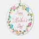 Muttertag - Hübscher Frühling Florals Wreath WA Keramikornament (Links)