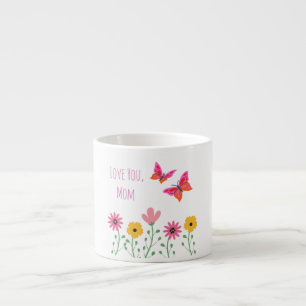 Muttertag, Ich liebe dich Mama, Blumenmuster Espre Espressotasse