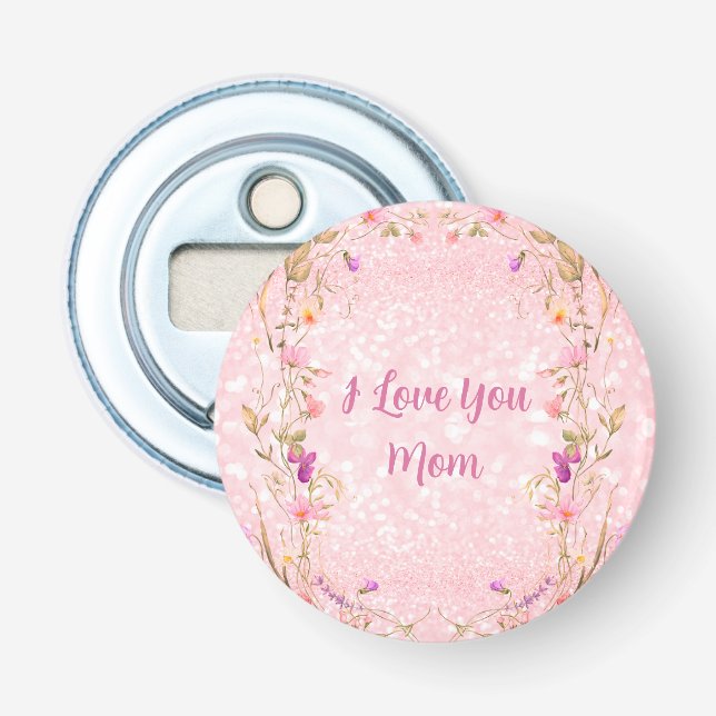 Muttertag, ich liebe dich Mama Flaschenöffner (Vorderseite)