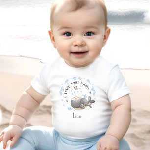 Muttertag Ich Liebe dir Mama Personalisierten Name Baby T-shirt