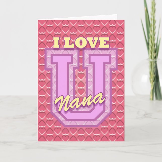 Muttertag: Ich Liebe dir Nana Karte (Vorderseite)