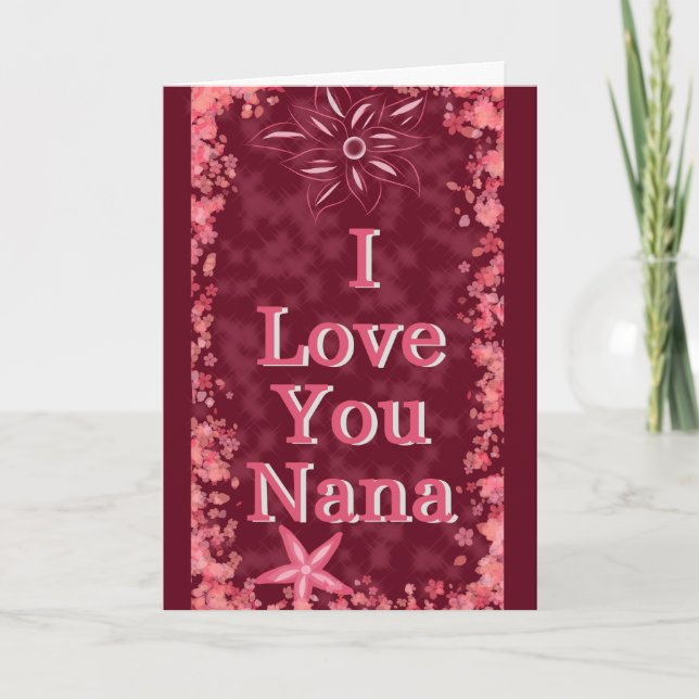 Muttertag, ich Liebe dir, Nana Karte (Vorderseite)