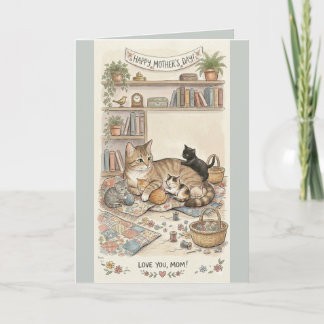 Muttertag Katze und Kätzchen Karte