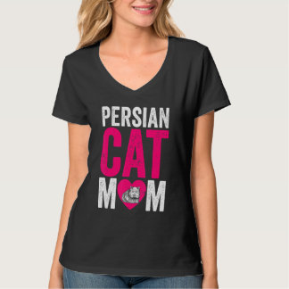Muttertag Katzenmama Katze Fell Eltern Perserkatze T-Shirt