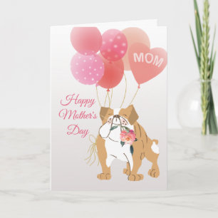 Muttertag Liebe von deinem süßen Bulldoggen-Hund Karte