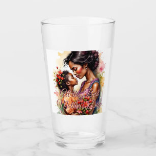 Muttertag-Liebeskunst im Aquarell-Stil Glas