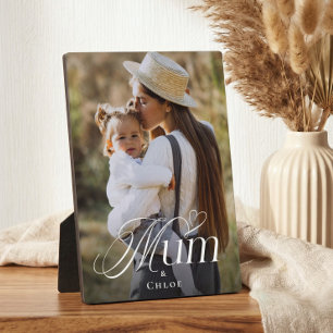 Muttertag Mama & Baby Personalisiertes Fotogeschen Fotoplatte