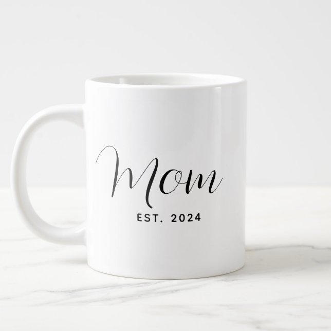 Muttertag Mama Schrift Modern Jumbo-Tasse (Links)