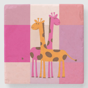 Muttertag Marmorstein Untersetzer Giraffe