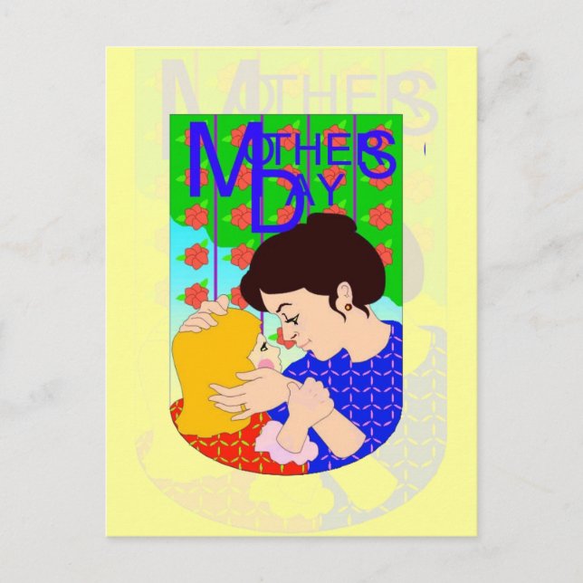 Muttertag mit Kind Postkarte (Vorderseite)
