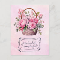 Muttertag mit rosa Rosenkarte