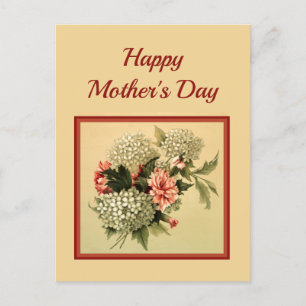 Muttertag mit Vintagem Blumenstrauß Feiertagspostkarte