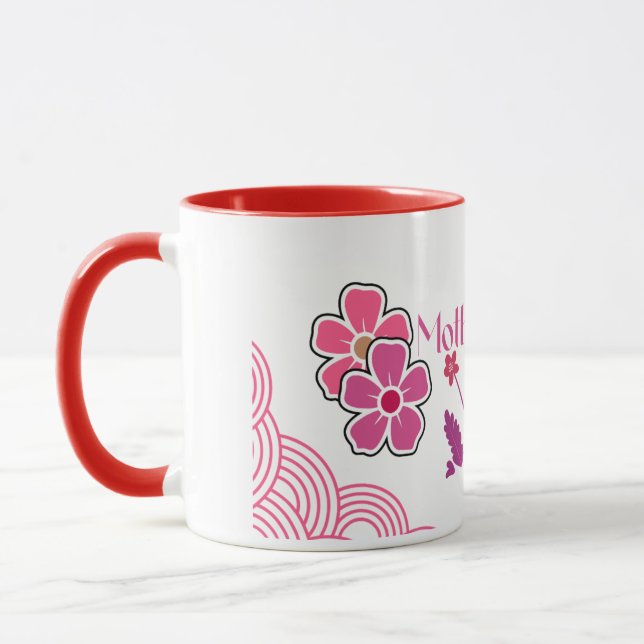 Muttertag Modernes Geschenkpaket Tasse (Links)