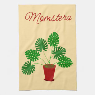 Muttertag Monstera Pflanze Geschirrtuch