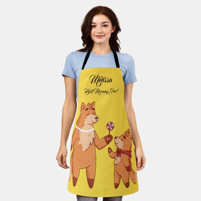 Muttertag Niedliche Füchse. Schürze (Getragen)