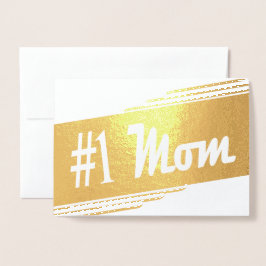 Muttertag Nummer Eins Mama Vintag Folienkarte
